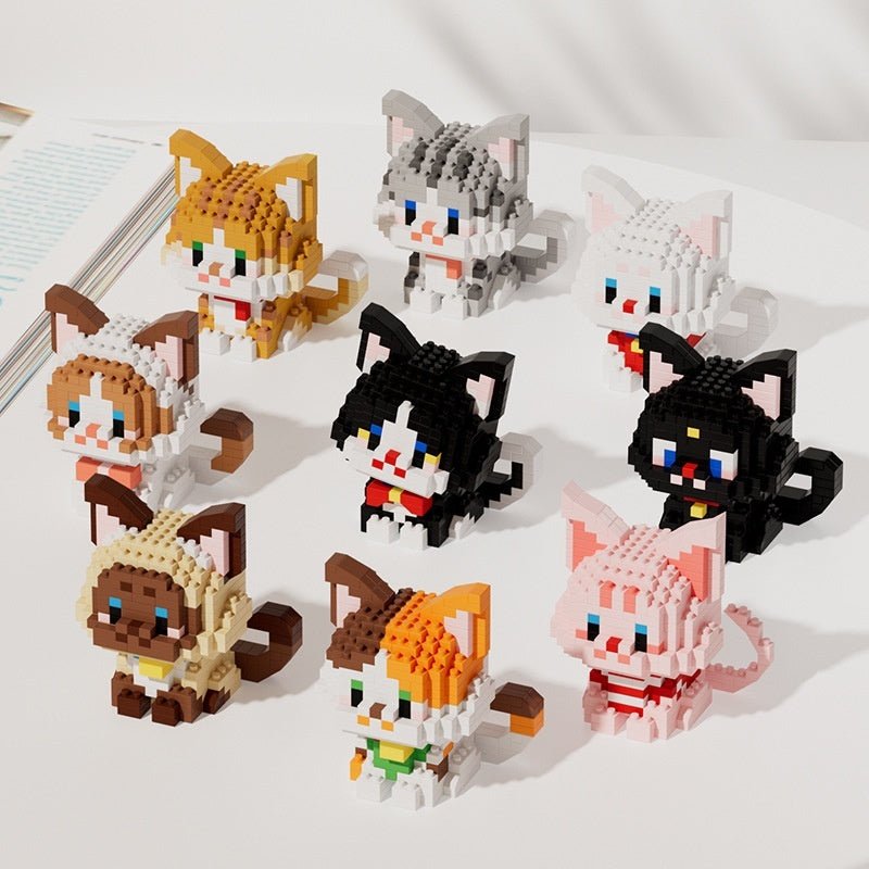 Cat Cute Pet Series Building Blocks Cute Assembled Ornaments Toys - Shop - Saver