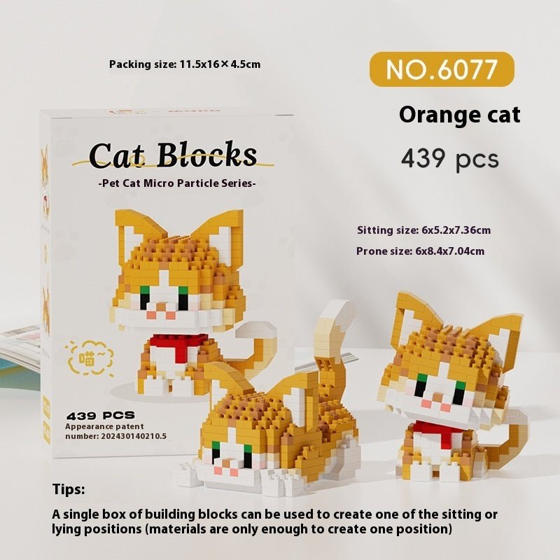 Cat Cute Pet Series Building Blocks Cute Assembled Ornaments Toys - Shop - Saver