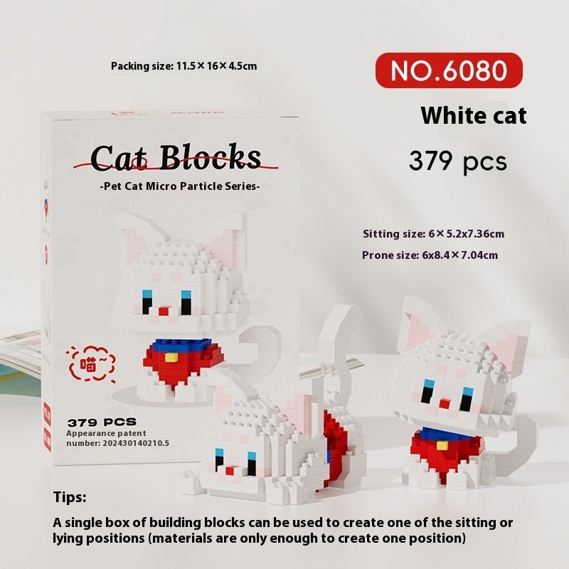 Cat Cute Pet Series Building Blocks Cute Assembled Ornaments Toys - Shop - Saver
