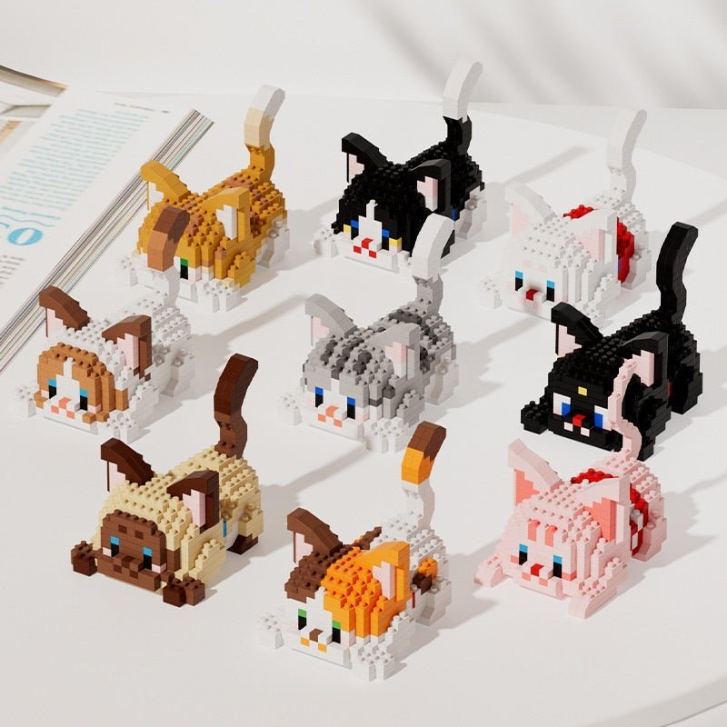 Cat Cute Pet Series Building Blocks Cute Assembled Ornaments Toys - Shop - Saver