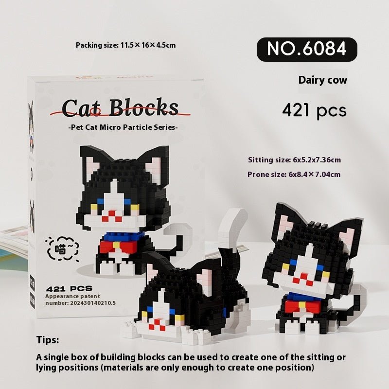 Cat Cute Pet Series Building Blocks Cute Assembled Ornaments Toys - Shop - Saver