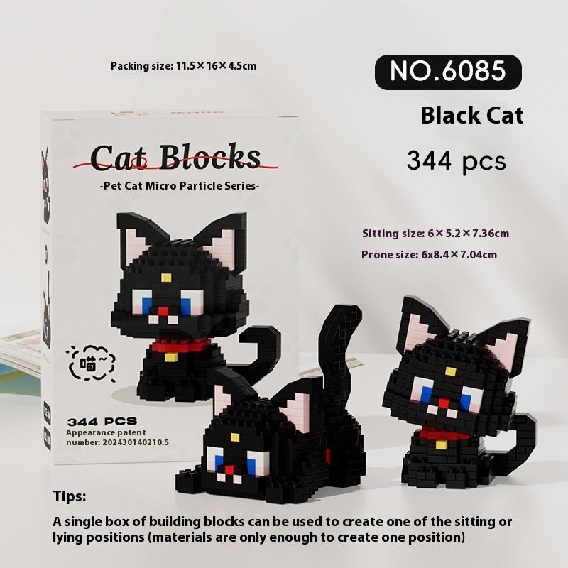 Cat Cute Pet Series Building Blocks Cute Assembled Ornaments Toys - Shop - Saver