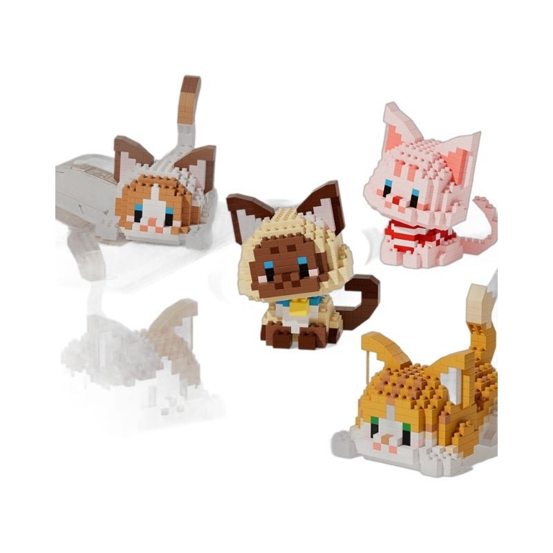 Cat Cute Pet Series Building Blocks Cute Assembled Ornaments Toys - Shop - Saver
