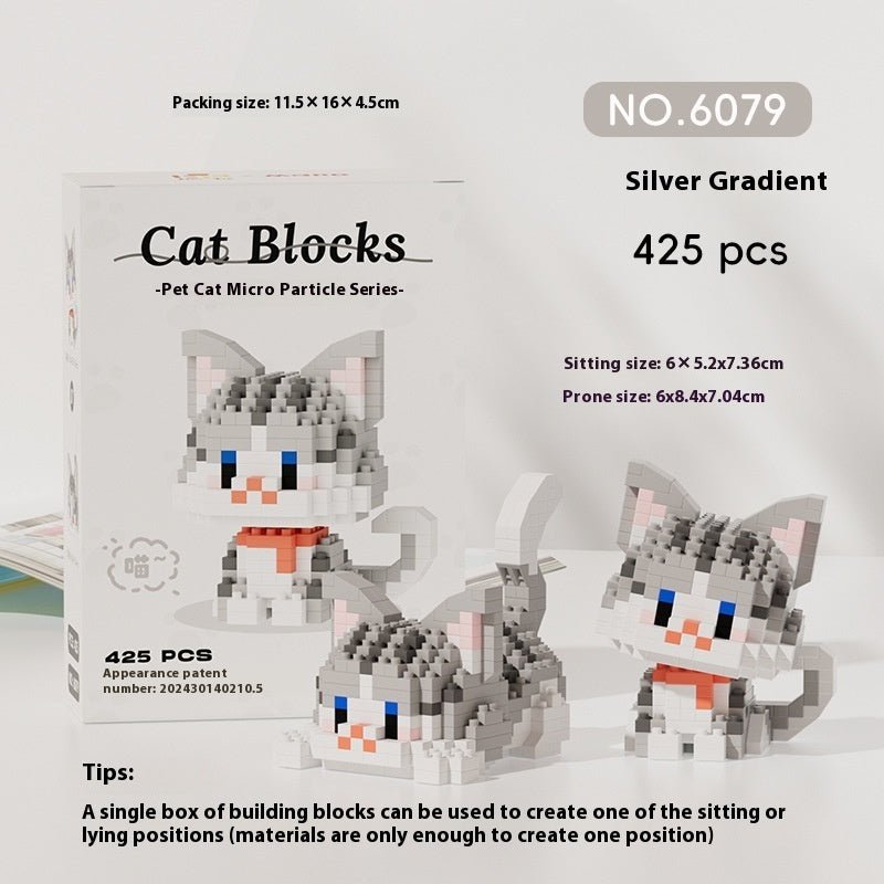 Cat Cute Pet Series Building Blocks Cute Assembled Ornaments Toys - Shop - Saver