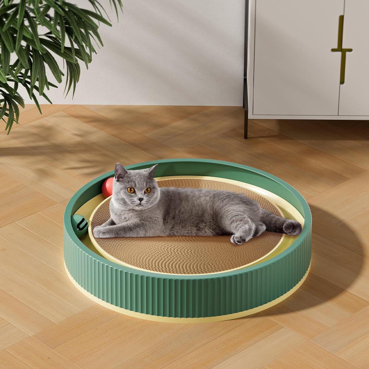 Cat Scratching Board Large Cat Scratching Post For Indoor Cats Adults Refills Replacement Cardboard Cat Scratcher With Ball Toys Premium Scratch For Bed Furniture Protector - Shop - Saver