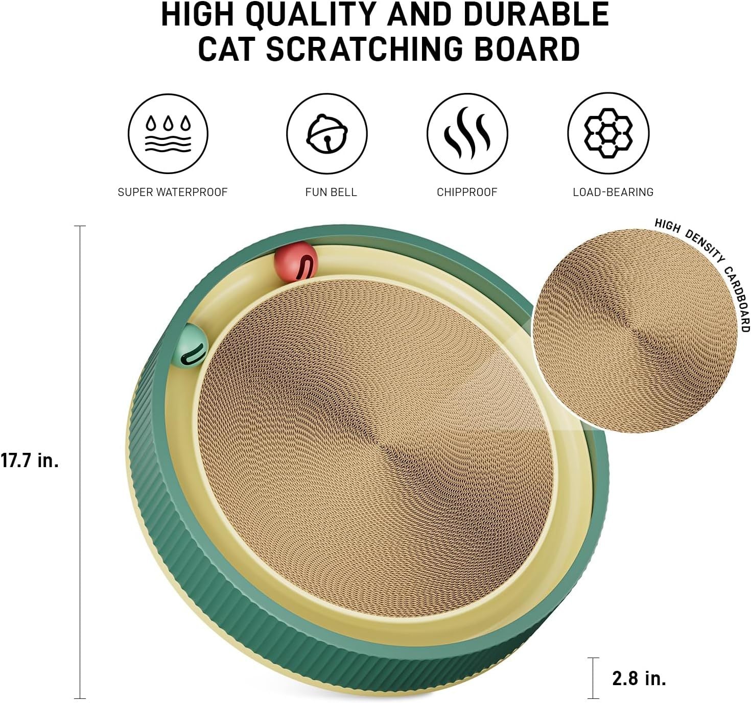 Cat Scratching Board Large Cat Scratching Post For Indoor Cats Adults Refills Replacement Cardboard Cat Scratcher With Ball Toys Premium Scratch For Bed Furniture Protector - Shop - Saver