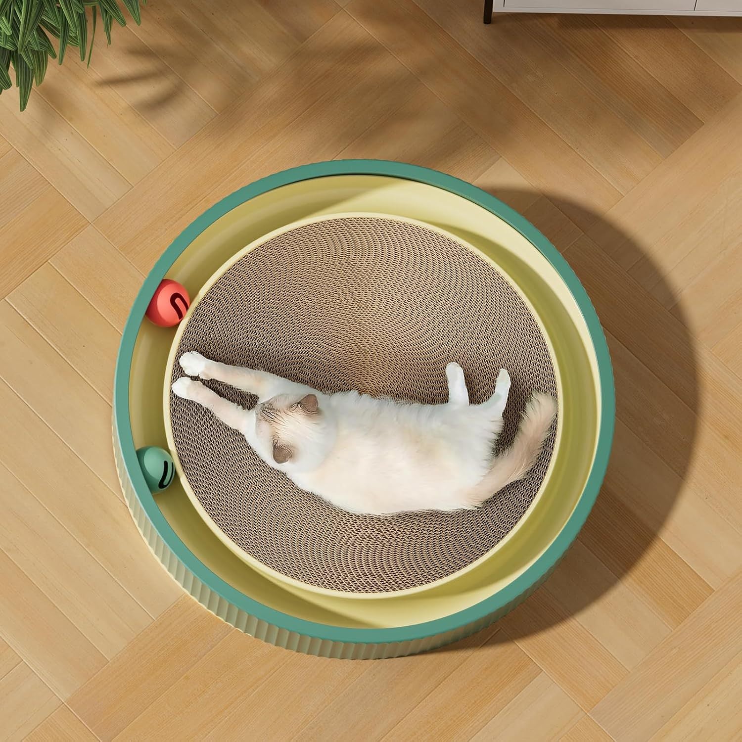 Cat Scratching Board Large Cat Scratching Post For Indoor Cats Adults Refills Replacement Cardboard Cat Scratcher With Ball Toys Premium Scratch For Bed Furniture Protector - Shop - Saver