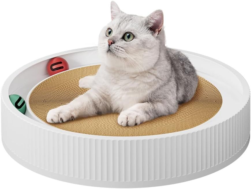 Cat Scratching Board Large Cat Scratching Post For Indoor Cats Adults Refills Replacement Cardboard Cat Scratcher With Ball Toys Premium Scratch For Bed Furniture Protector - Shop - Saver