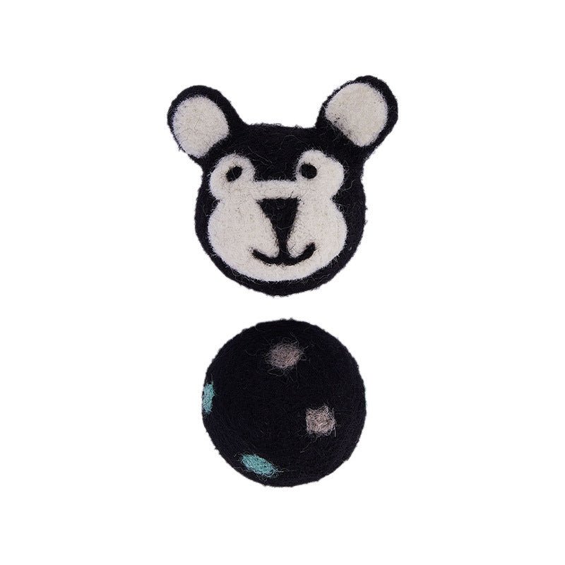 Colorful Felt Stretch Ball Cat Toy Ball Pet Toy With Small Bell Sound Play Cat Toys Creative Interactive Cat Dog Chew Toy - Shop - Saver