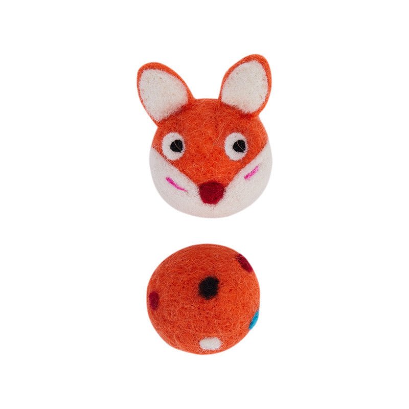 Colorful Felt Stretch Ball Cat Toy Ball Pet Toy With Small Bell Sound Play Cat Toys Creative Interactive Cat Dog Chew Toy - Shop - Saver