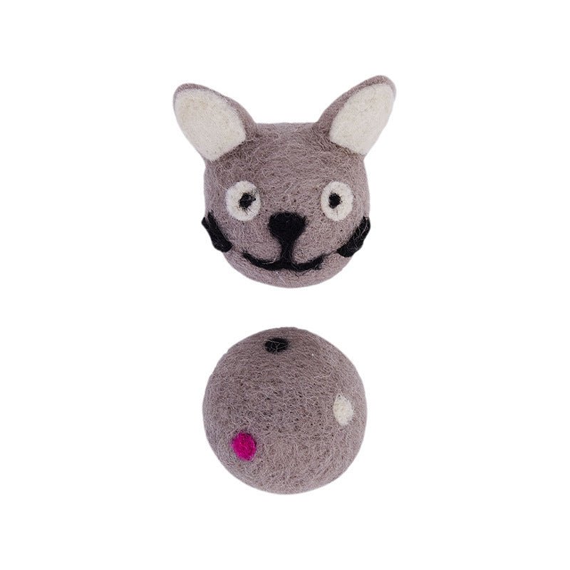 Colorful Felt Stretch Ball Cat Toy Ball Pet Toy With Small Bell Sound Play Cat Toys Creative Interactive Cat Dog Chew Toy - Shop - Saver