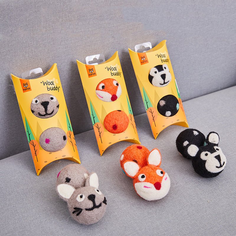 Colorful Felt Stretch Ball Cat Toy Ball Pet Toy With Small Bell Sound Play Cat Toys Creative Interactive Cat Dog Chew Toy - Shop - Saver