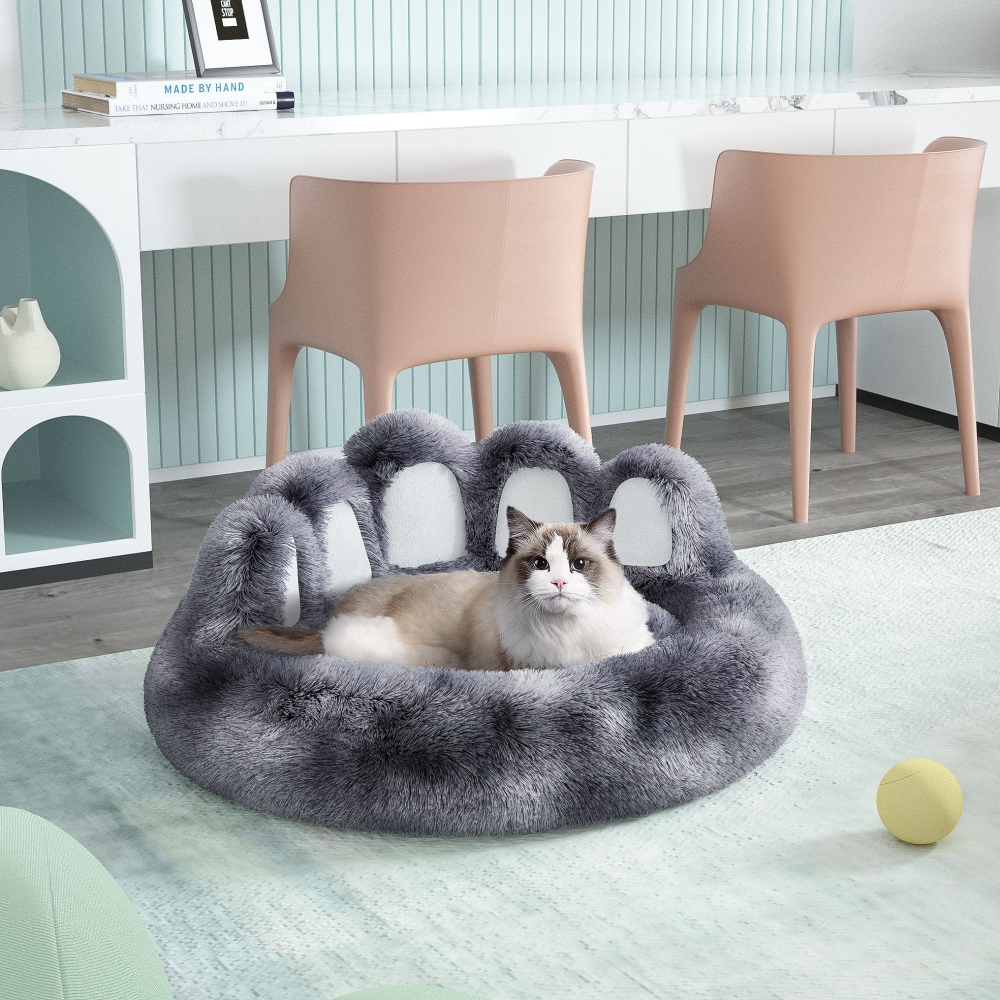 Cute Dog Bear Paw Shape Dog Bed, Dog Beds & Furniture For Small And Medium Dogs, Cozy Plush Cute Cat Beds For Indoor Cats - Shop - Saver