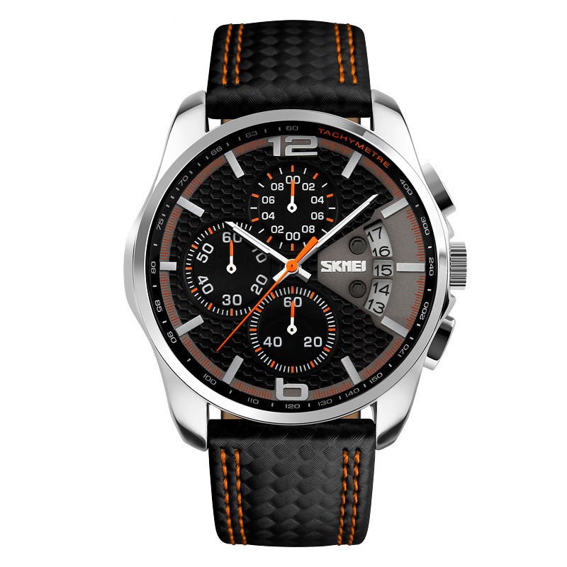 Leather quartz watch sports watch watch - Shop - Saver
