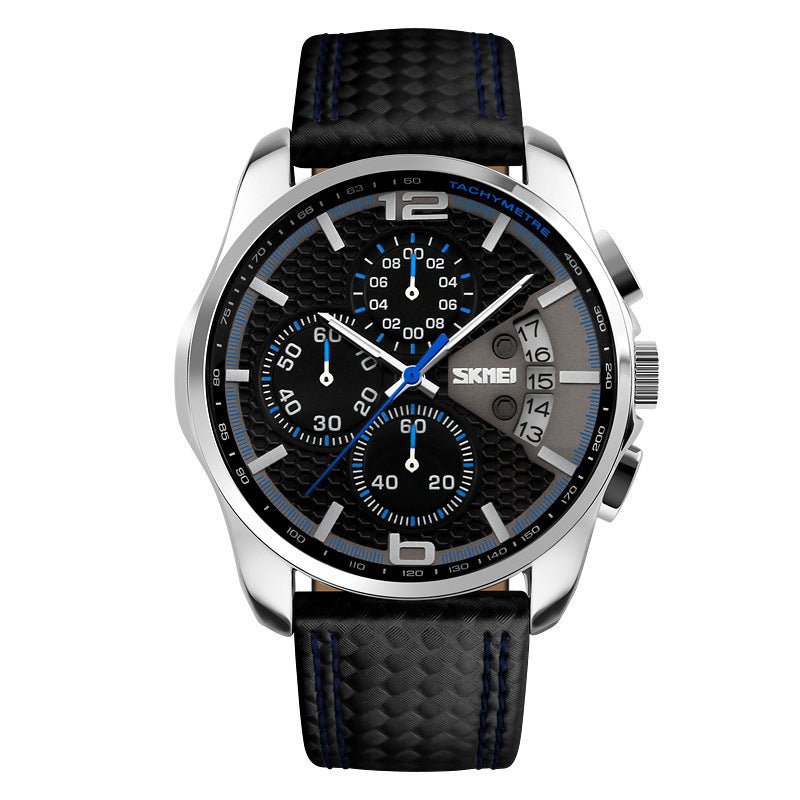 Leather quartz watch sports watch watch - Shop - Saver