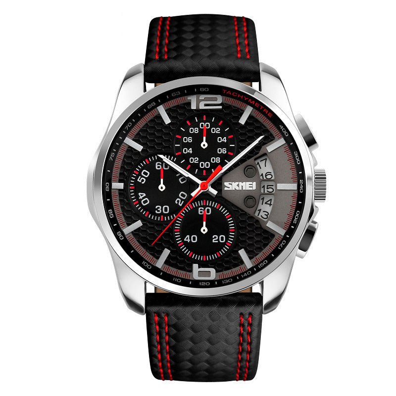 Leather quartz watch sports watch watch - Shop - Saver