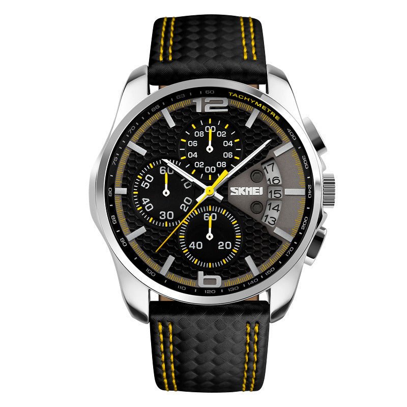 Leather quartz watch sports watch watch - Shop - Saver