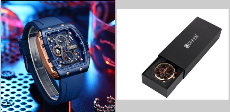 Men's Six - pin Quartz Tape Men's Watch Men's Six - pin Quartz Tape Men's - Shop - Saver