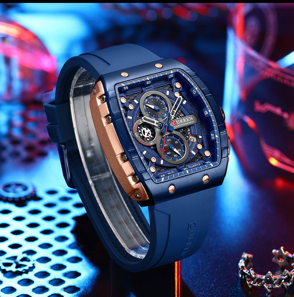 Men's Six - pin Quartz Tape Men's Watch Men's Six - pin Quartz Tape Men's - Shop - Saver