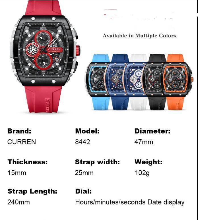 Men's Six - pin Quartz Tape Men's Watch Men's Six - pin Quartz Tape Men's - Shop - Saver