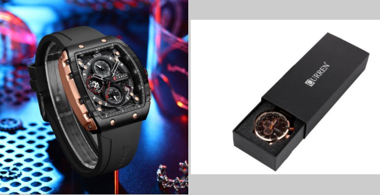 Men's Six - pin Quartz Tape Men's Watch Men's Six - pin Quartz Tape Men's - Shop - Saver