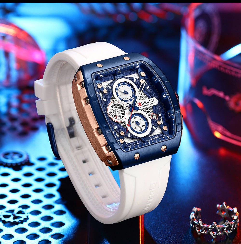 Men's Six - pin Quartz Tape Men's Watch Men's Six - pin Quartz Tape Men's - Shop - Saver
