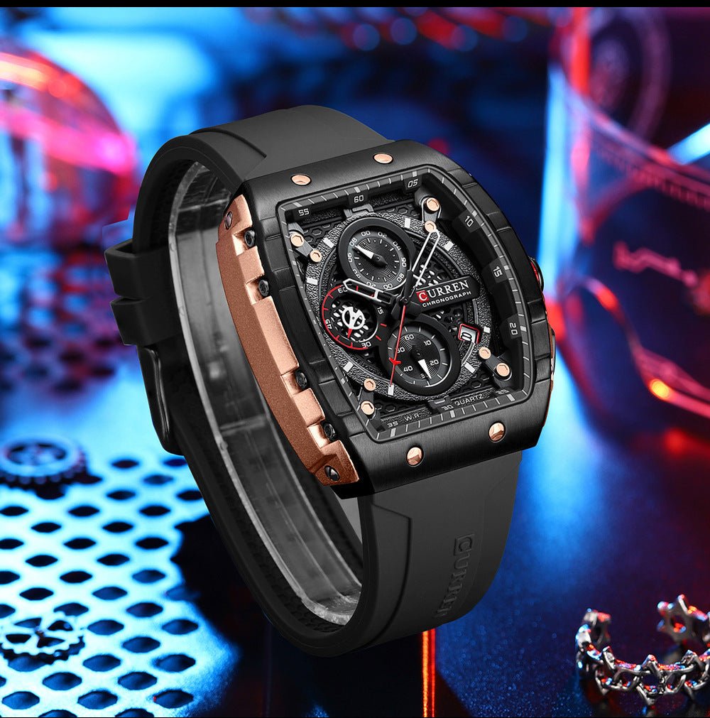 Men's Six - pin Quartz Tape Men's Watch Men's Six - pin Quartz Tape Men's - Shop - Saver