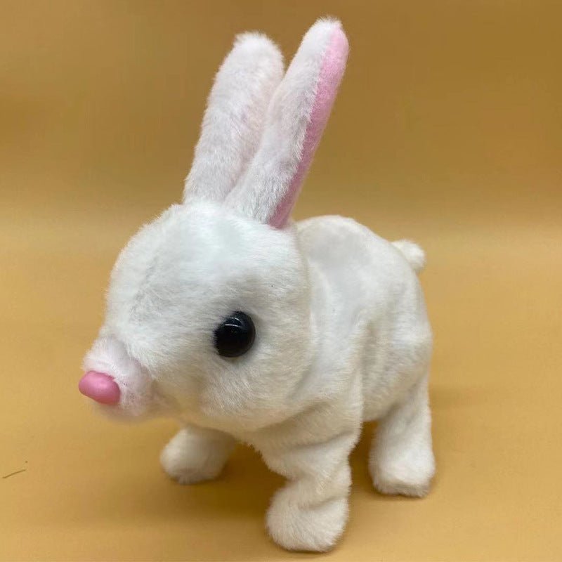 Simulation Pet Plush Electric White Rabbit Toys - Shop - Saver