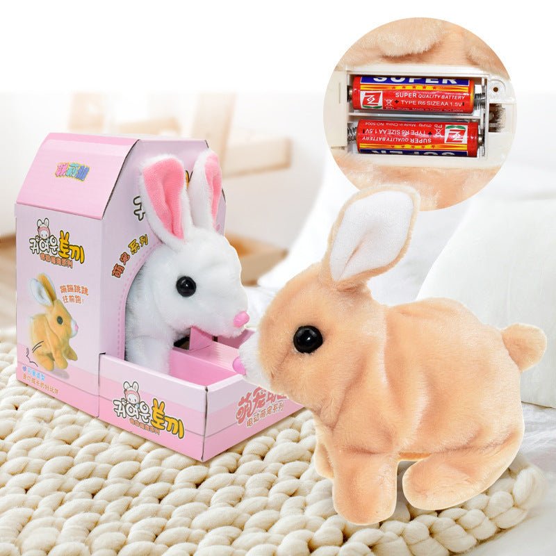 Simulation Pet Plush Electric White Rabbit Toys - Shop - Saver