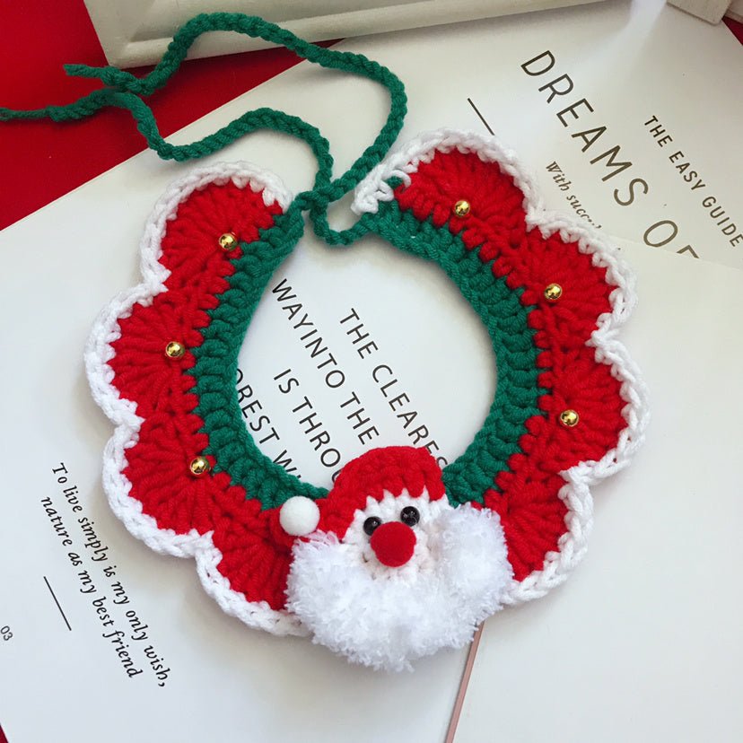 Wool Pet Collar Hand Woven Collar Christmas Pet Accessories - Shop - Saver