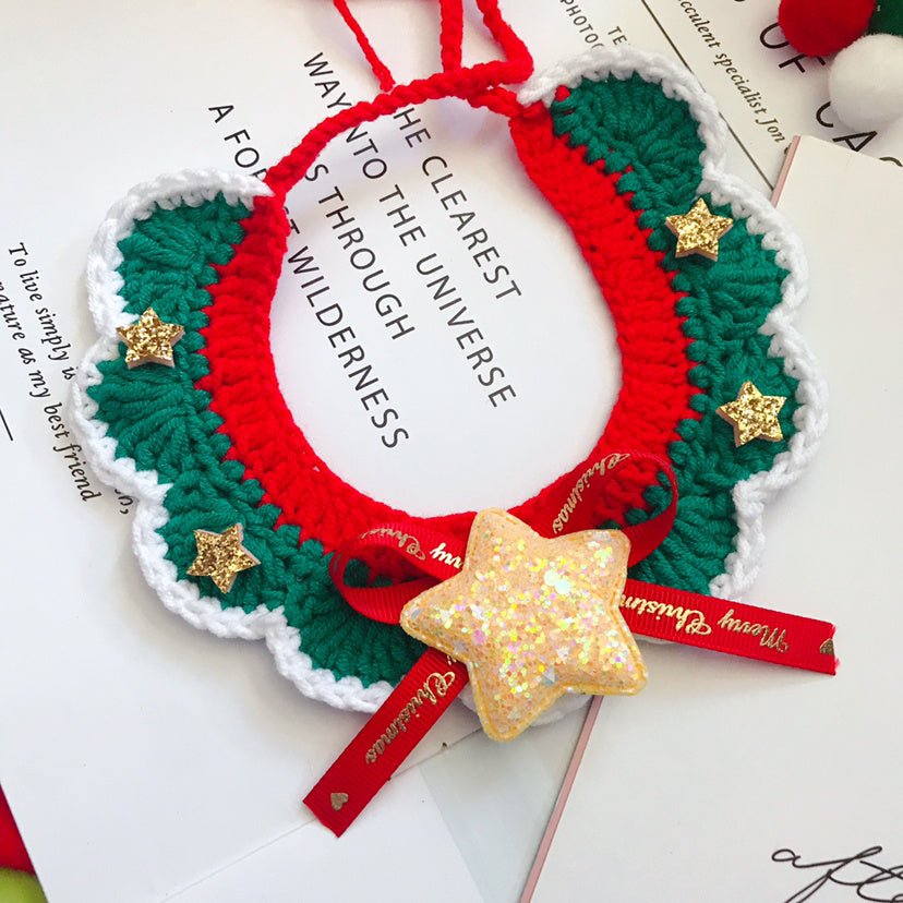 Wool Pet Collar Hand Woven Collar Christmas Pet Accessories - Shop - Saver