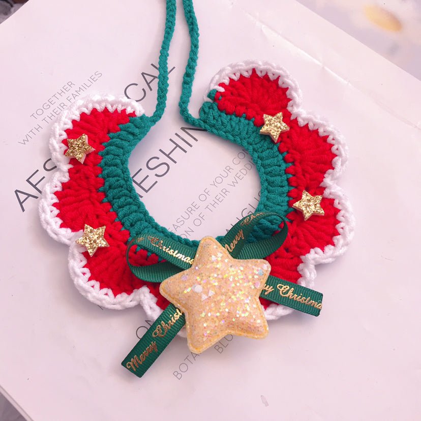 Wool Pet Collar Hand Woven Collar Christmas Pet Accessories - Shop - Saver