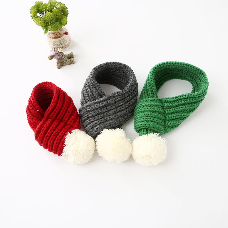Wool scarf cat and dog accessories pet scarf - Shop - Saver